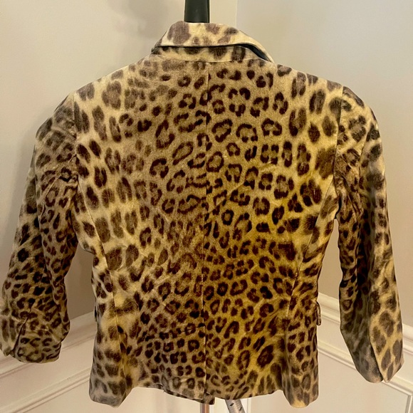 Talbots Leopard print jacket with 3/4 sleeves. - Picture 4 of 5